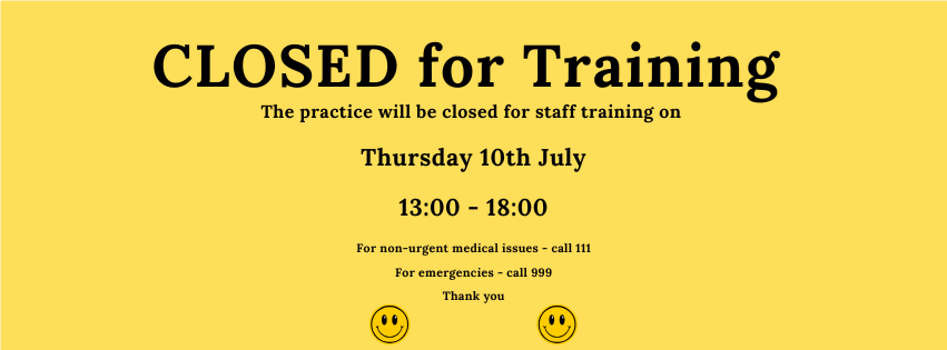 Closed for training 10.07.26 13:00 - 18:00