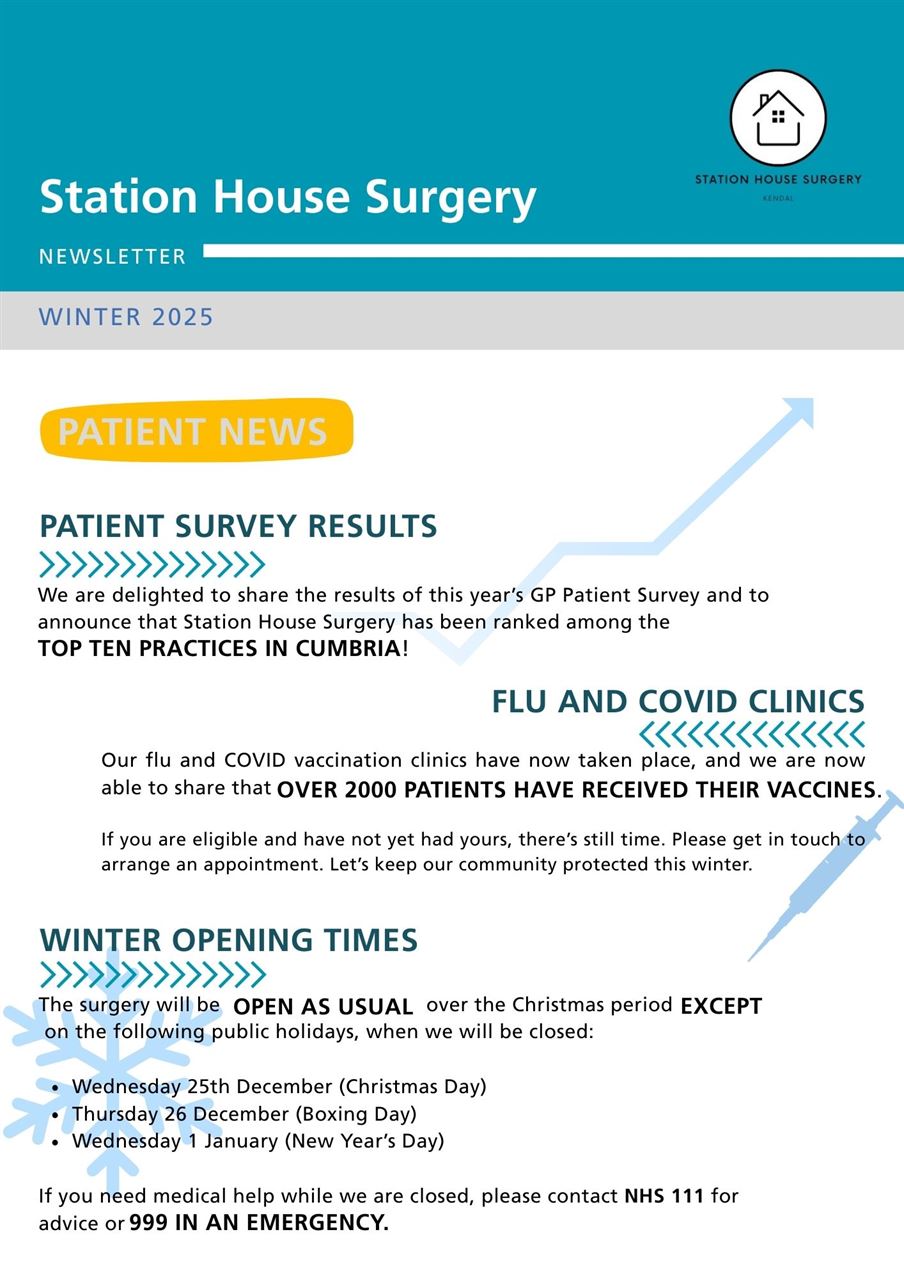 Winter 2025 Newsletter Page 1